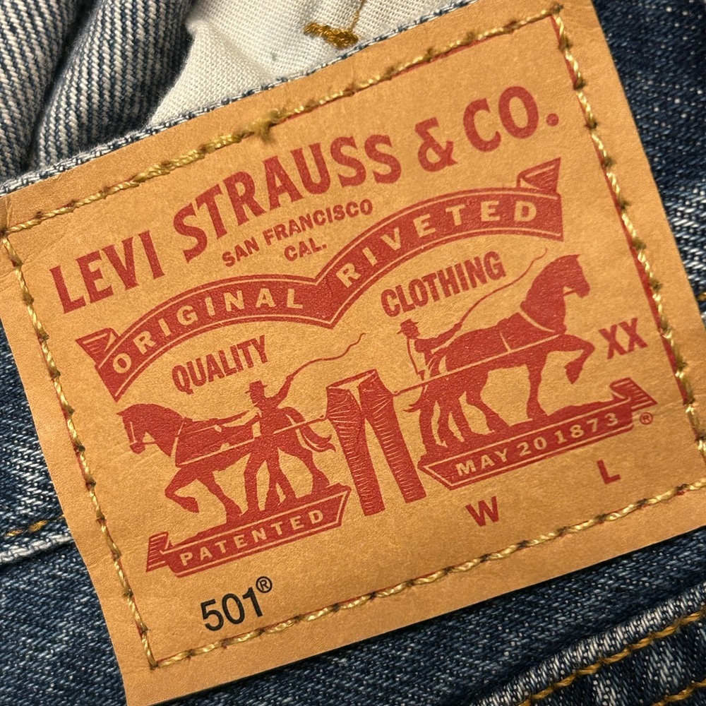 Levi's 501 Original Straight Leg Button Fly Jeans Size W29 L32 - Picture 11 of 13